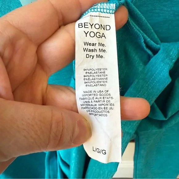 Beyond yoga women’s turquoise, long sleeve tank top/pullover/top size large - Picture 14 of 15
